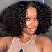ISEE Wear and Go Glueless Wig Afro Kinky Curly Lace Front Wigs Human Hair 7x5 HD Lace Afro Curly Wigs for Women Lace Pre Cut Glueless Wigs Human Hair Pre Plucked 18 Inch