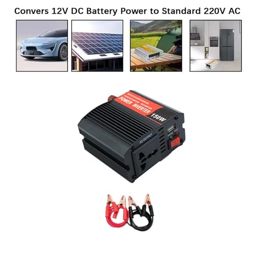 Inversor de corriente solar para coche de 150W y CC 12V a CA 220V con protecciones 4