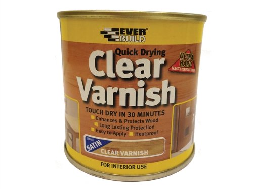 Quick Dry Wood Varnish Satin Clear 250ml