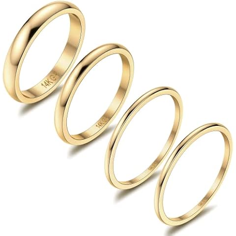 Diamday 14K Gold Filled Stacking Rings Set Cover