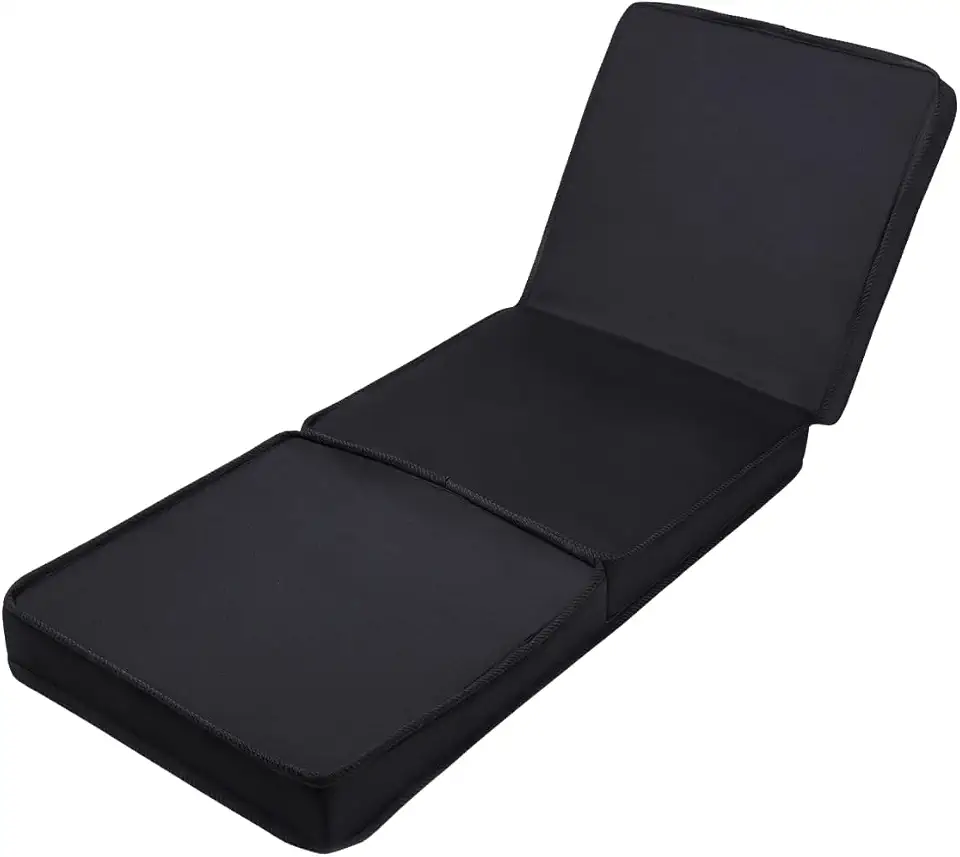 Colchão Solteiro Preto Tipo Futon Dobrável Confortável Espuma D28.