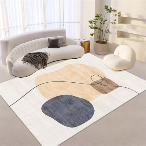 Tapis chambre enfants doux 180x250cm beige et lavable