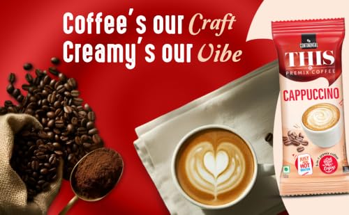 Image of Continental THIS Cappuccino 3 in 1 Premix Instant Coffee 110g (22g*5 Sachets) (PACK OF 2)