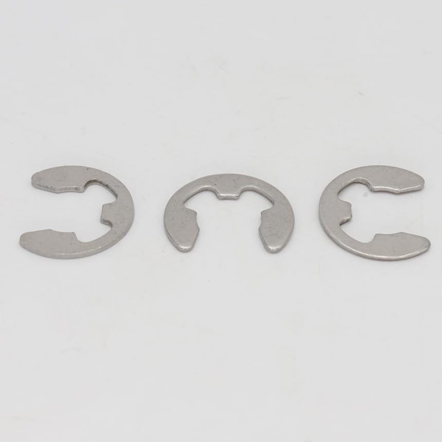 Generic M6 201 304 Stainless Steel 201ss 304ss DIN6799 Retaining Ring For 6mm E-Ring E Clip Snap Ring Shaft Circlip - (Inner Diameter: 60pcs 201ss)