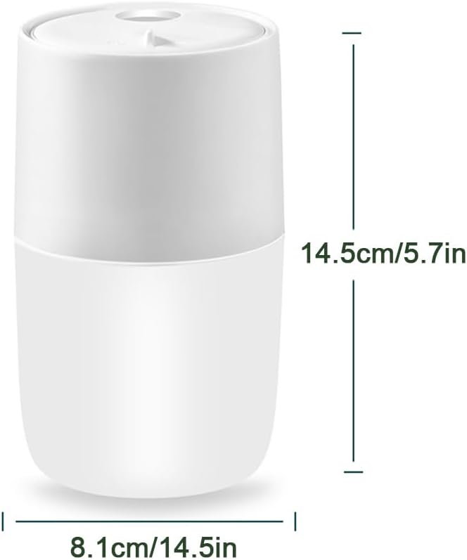 ThreeH Dynamic Jellyfish Humidifier, 360ml Large Tank 7-Color LED Ultra Quiet <36dB Aromatherapy Diffuser for Home Desk Car