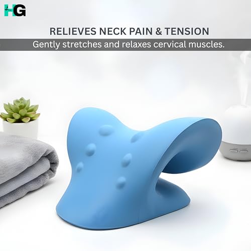 Image of Neck Relaxer Support Stretcher for Pain Relief Cervical Traction Device Shoulder Relaxer for Tmj Pain Relief, Cervical Spine Alignment, Chiropractic Neck Rest Pillow for Spine Alignment
