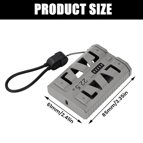 Baterías extraíbles dobles de 5000 mAh en cargador de diseño compacto 22.5W 4