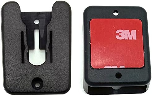 LycoGear Universal Ham CB Radio Microphone Mic Hanger Holder Mount with Adhesive Back, Pre Drill Holes & Single T Tab Connection, KLP-X2