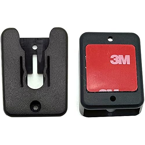 LycoGear Universal Ham CB Radio Microphone Mic Hanger Holder Mount with Adhesive back, Pre Drill Holes & Single T Tab connection