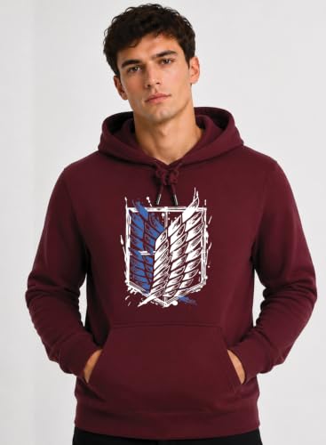 Image of ADRO Mens Abstract Graphic Hoodie | 320 GSM Cotton Poly Fleece | Regular Fit Contemporary Artistic Sweatshirt for Winter & Streetwear
