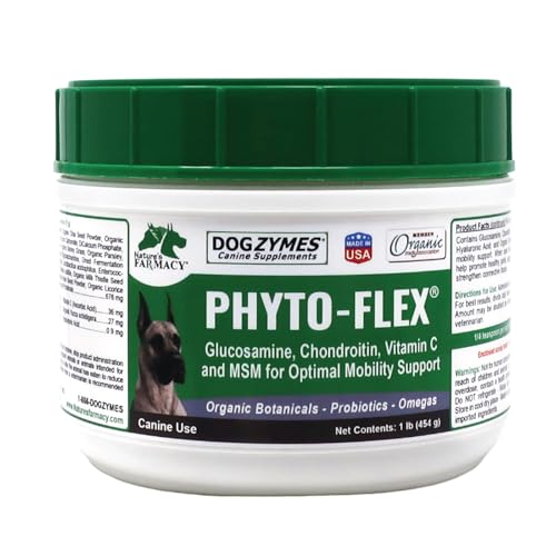 Dogzymes Phyto Flex - Glucosamine, Chondroitin, MSM and Hyaluronic Acid… (1 Pound)