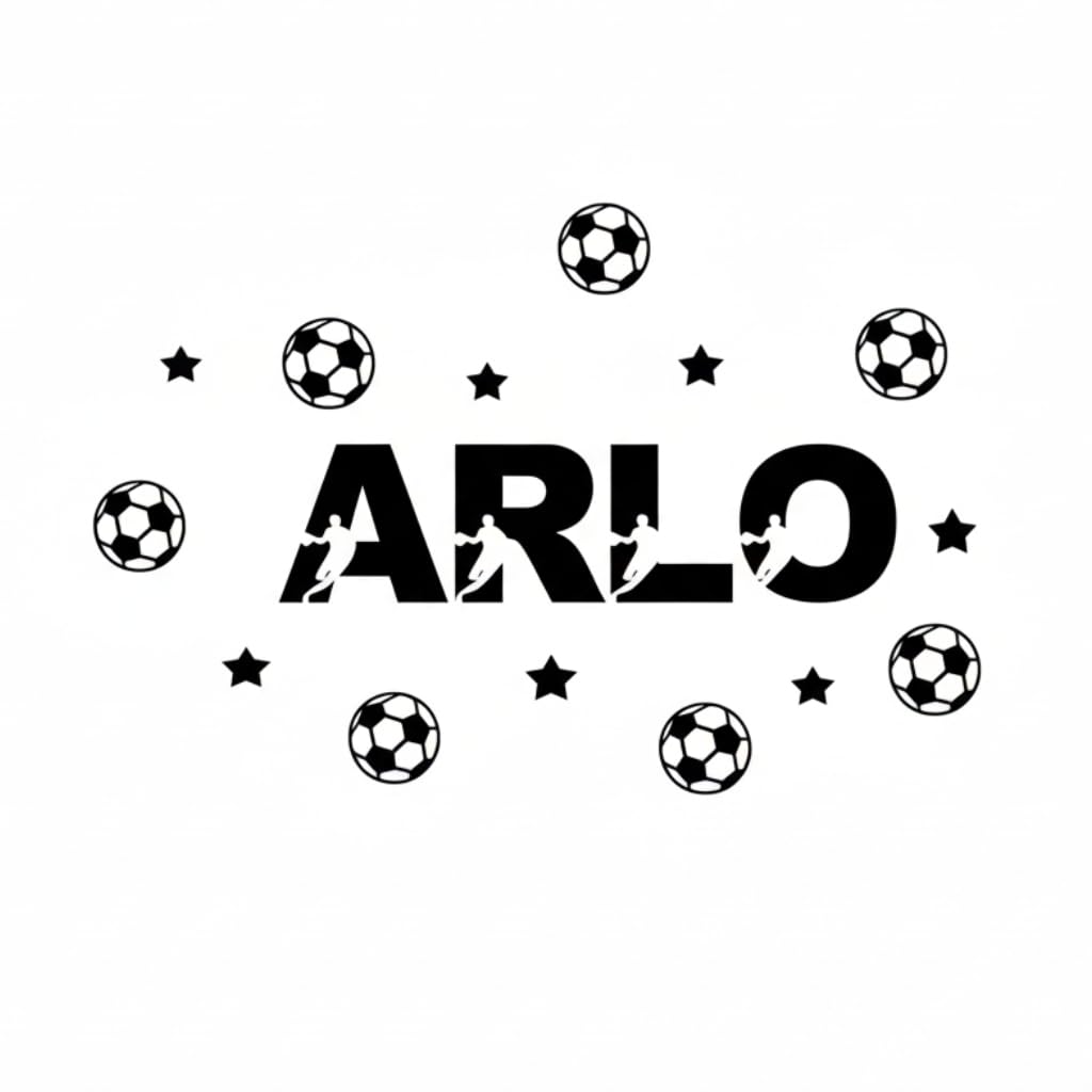 Custom Football Wall Stickers – Personalised Name Football Player Vinyl Decals for Kids Bedroom Décor – Removable Durable Sports Stickers, Ideal Football Gift