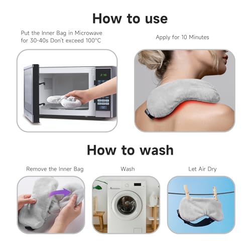 Umisleep Lavender Eye Mask, 0.45 lb Aromatherapy Weighted Eye Mask for Dry Eyes, Sleep Mask for Men Women, Hot Therapy Eye Cover for Compression Pain Relief, Eye Pillow for Puffy Eyes, Sinus Pain-Grey - Image 7