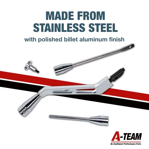 A-Team Performance - Polished Billet Aluminum Column Shifter Lever Turn Signal Hazard Boots Tilt - Compatible With Gm Column 1967 To 1994 Chevrolet Buick Oldsmobile Pontiac And Cadillac #TOP4