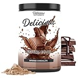Delicious Supplements Veganes Protein Pulver Intense Chocolate 500g, Eiweißpulver zur Diät und Muskelaufbau, fettarm & low carb