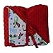 Reversible Unisex Children's Soft Baby Blanket Minky Dot (Choose Color) (Red Cars)