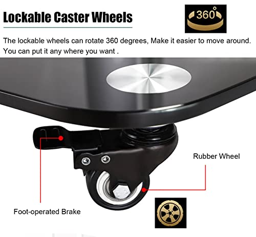Soporte de piso para TV de 50 a 65 pulgadas con ruedas miniatura 4