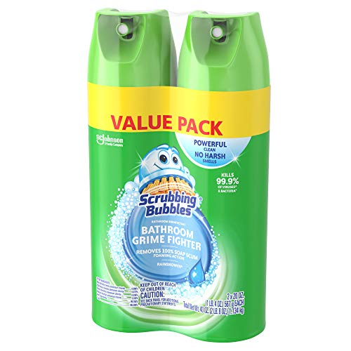 Scrubbing Bubbles Bathroom Grime Fighter Aerosol, Rainshower, 20 Oz, 2 Count #TOP2