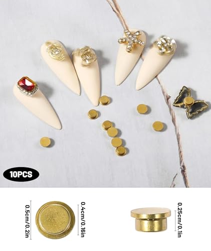 Image of 10 PCS Nail Art Rings, Rotating Nail Art Creation, Craft Hair Clip Assembly, Miniature Model Building, Nail Rings for DIY Projects and Professional Use
