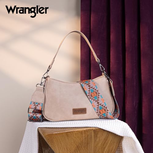 Image of Wrangler Western Shoulder Bag for Women Small Purse Aztec Hobo Bag HandBag with Detachable Strap