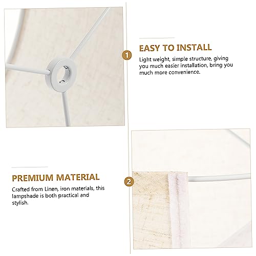Image of Cabilock Elegant Linen Lampshade Small Lamp Shades Drum Lampshades for Modern Lamps