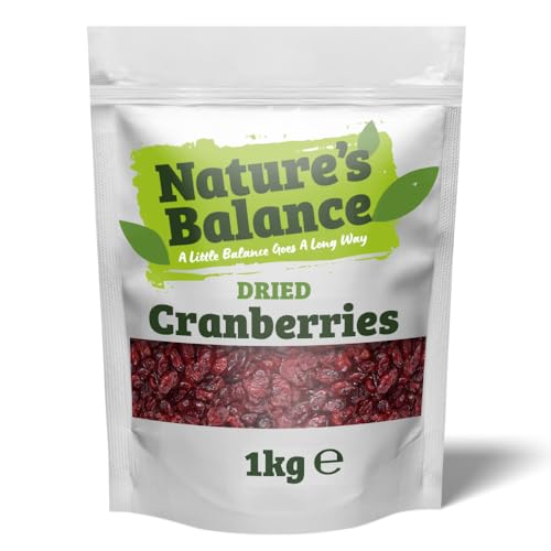 Natures Balance Dried Cranberries 1kg Sweetened Juicy Dried Cranberries