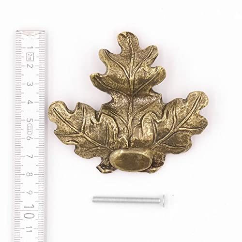 1 Stück Eichenlaub Verzierung Deckblatt groß mit Gewinde & Schraube für Keilerwaffen Gewaff