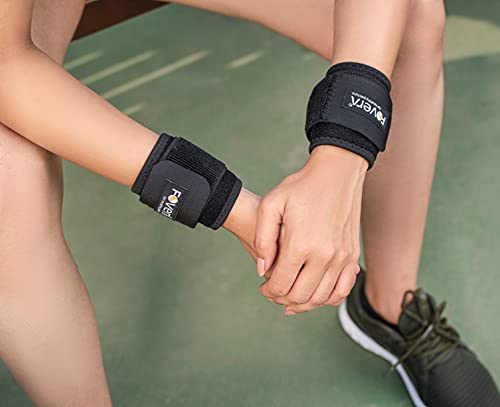 Image of FOVERA Wrist Support Band (1 Pair) Compression Wrist Support for Fitness, Weightlifting, Tendonitis, Carpal Tunnel Arthritis, Wrist Pain Relief