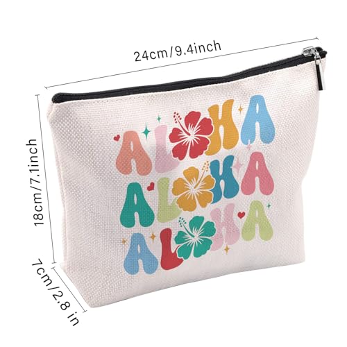 Hawaii Designs Makeup Bag, Hawaii Gifts For Women Men, Sea Island Makeup Pouch, Travel Toiletry Bag With Zipper, Birthday Graduation Christmas Gifts For Women Mom Sister Best Friend Bestie Her3