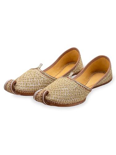 Image of KORAKARI Men's Traditional Leather Punjabi Jutti Comfortable Mojari for Men