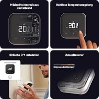 tado° Kabelloses Smartes Thermostat X – Starter Kit mit Standfuß, kompatibel mit den meisten Boiler und Wärmepumpen (Relay oder OpenTherm), Steuerung über App und Smart Speaker (Alexa, Siri, Google) – Ansicht 5