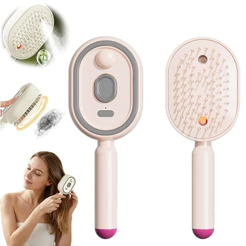 Nouvelle brosse vapeur électrique 2026, brosse vapeur pour cheveux, lisseur vapeur rechargeable, brosse démêlante à vapeur, réduit les frisottis, nourrit...