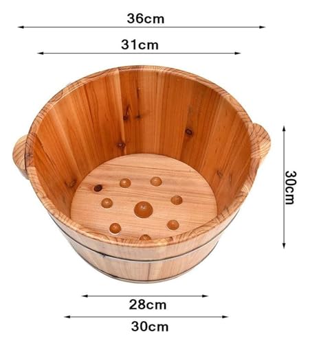 Bañera para pies de madera maciza con masaje miniatura 5