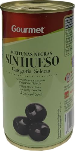 Marca Gourmet - Aceitunas Negras sin Hueso, 150g