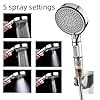 RV Shower Head with Hose, High Pressure 5 Setting Shower Head with Filter and On/Off, Water Saving Shower Head for RV/Camper, Travel Trailer, Motorhome,Shower head Replacement