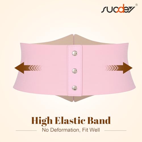 SUOSDEY Women Heart Corset Belt Goth Stylish Wide Elastic Waist Corset for Cosplay Halloween Renaissance Daily4