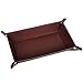 Valet Tray, PU Leather Catchall, 365park Jewelry Key Wallet Phone EDC Tray for Men Women