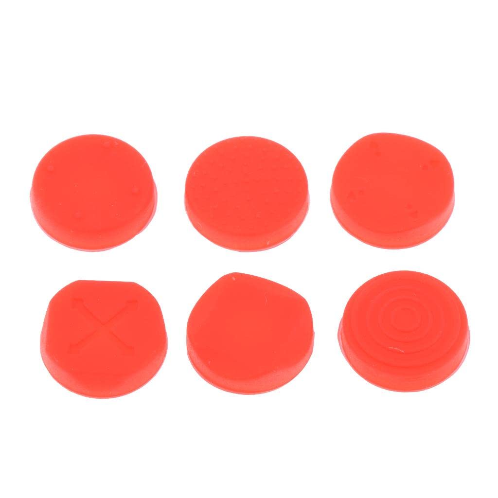 6Pack Thumb Grips Silicone Non-Slip Joystick Thumbsticks Cap for PlayStati0n PS Vita PSV1000 2000 Red-picture-23