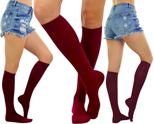 Image of ToBeInStyle Women's Pack of 6 or 12 Knee High Socks