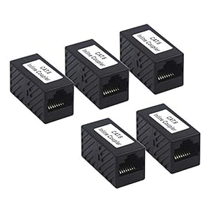 VCE 5pcs RJ45 Cat6 Koppeling Cat6 Kabel Connector RJ45 Uitbreiding 2x RJ45 Vrouwelijke LAN-Connector Kabel