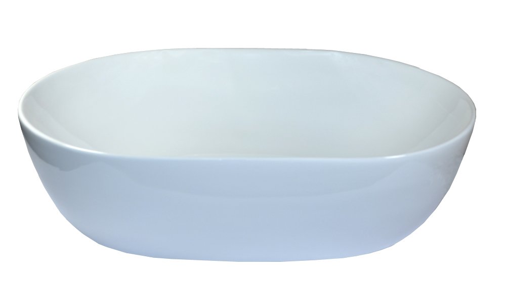 1x Keramikwaschbecken oval groß Aufsatz Waschbecken Keramik 49x35x13,5cm