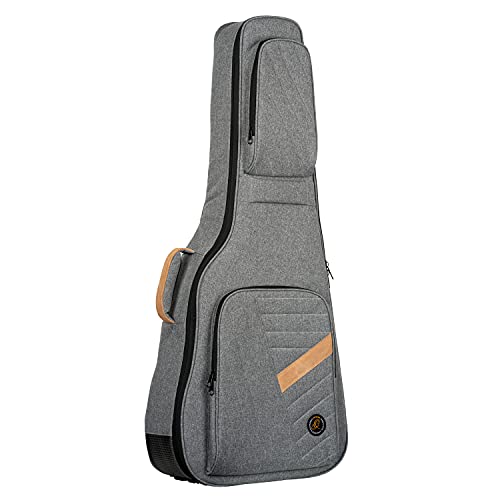 Ortega Guitars Deluxe Guitar Gigbag - Dreadnought - Akustik Gitarren Tasche - Höhe 106 cm - Breite 43 cm - Baumwolle, Grau (OGBDN-DLX-GY)
