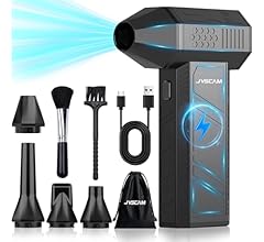 JVSCAM Compressed Air Duster - Electric Air Duste with Brushless Motor - 3 Gear Adjustable Cordless Air Blower - Rechargeab…
