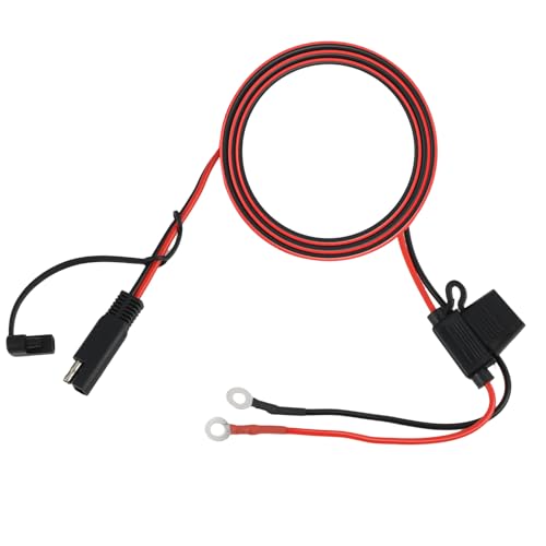 Riybyds 3.1Amp Adaptador Cargador para Moto, Cargador USB Moto, Convertidor SAE a USB, Dispositivos de carga SAE, Compatible Teléfonos, GPS y Cámaras Deportivas, Capuchón Impermeable, Entrada 12-24V