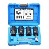 Zoomtools Juego de herramientas de enchufe giratorio de 6 piezas, juego de herramientas extractoras de tuercas y pernos de 1/2 pulgadas, herramientas para tuercas rotas fáciles de sacar