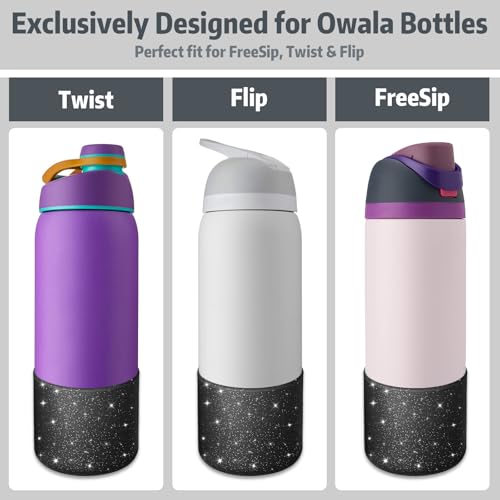 ALLVANA Silicone Boot for Owala 24oz 32oz 40oz Water Bottle – Anti-Slip Protective Cover, Bottle Boot, Base Cover Compatible with FreeSip, Twist & Flip, Non-Slip Sleeve for Stainless Steel Tumblers