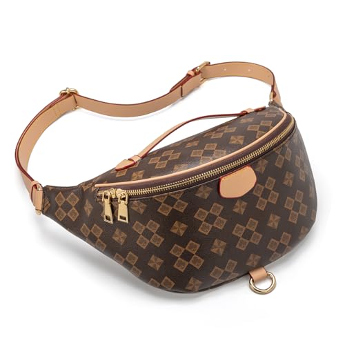Crossbody Sling Bag for Women Fanny Pack with Adjustable Strap Large Opening Two-Way Zipper Closure...