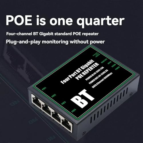 4 Port POE Power Injector 350M Ranges for Security Cameras and Company Networking Powerful Poe Elongator miniatura 4