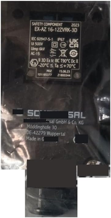 Safety Switch 101185377 EX-AZ 16-12ZVRK-3D