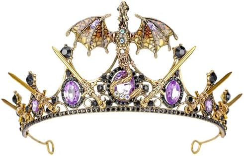 Fairy Crown Dragon Headpiece - Fantasy Dragon Sword Headband, Vik...